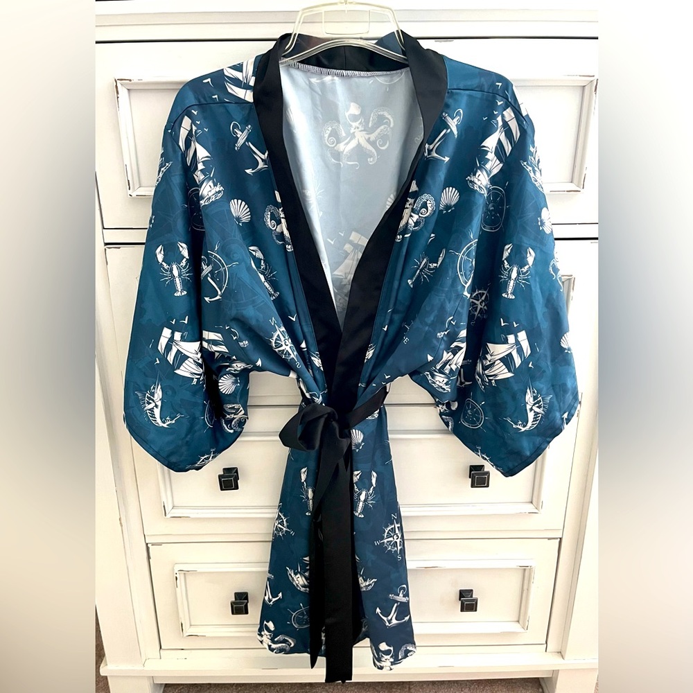 SummerTies nautical kimono robe